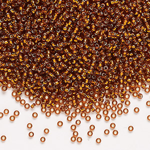 Bugle bead, Miyuki, glass, silver-lined two-tone translucent gold and  clear, (TW3932), 12x2.7mm twisted. Sold per 50-gram pkg. - Fire Mountain  Gems and Beads