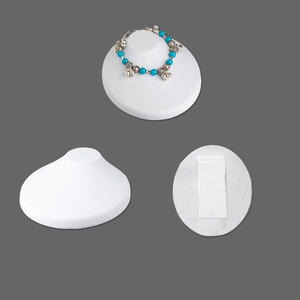 Necklace Displays Leatherette Whites