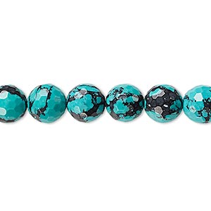 Beads Simulated Turquoise Multi-colored