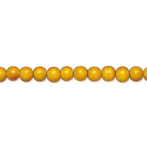 Beads Acrylic Gold Colored
