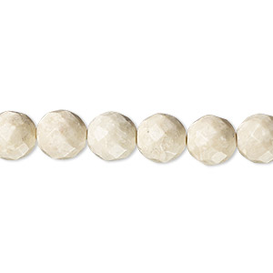 Bead, riverstone (coated), 8mm faceted round, B grade, Mohs hardness 3-1/2. Sold per 8-inch strand, approximately 25 beads.