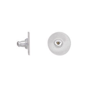 Earnuts Imitation rhodium-plated Silver Colored