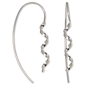 Fishhook Earrings Sterling Silver Silver Colored