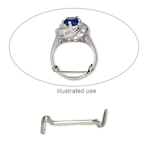 Ring guard, 12KtW white gold-filled, small, fits 2.5mm wide shanks. Sold  per pkg of 2. - Fire Mountain Gems and Beads