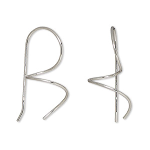 Earring, Create Compliments&reg;, sterling silver, 27mm spiral fishhook. Sold per pair.
