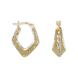 Hoop Earrings Vermeil Gold Colored