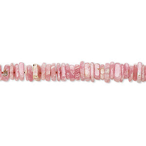Bead, rhodochrosite (natural), 4x1mm-6x2mm hand-cut square rondelle, B grade, Mohs hardness 3-1/2 to 4-1/2. Sold per 8-inch strand, approximately 95-150 beads.