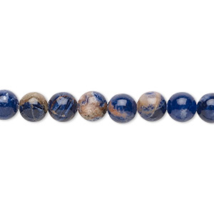 Bead, orange sodalite (natural), 6mm hand-cut round, B grade, Mohs hardness 5 to 6. Sold per 15-1/2&quot; to 16&quot; strand.
