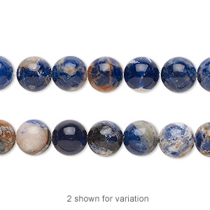 Bead, orange sodalite (natural), 8mm hand-cut round, B grade, Mohs hardness 5 to 6. Sold per 15-1/2&quot; to 16&quot; strand.