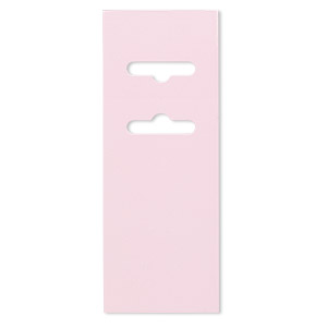 Display card, paper, pastel pink, 3-1/2 x 2 inches with fold-over butterfly hang tab. Sold per pkg of 50.