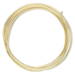 Wire, ParaWire&#153;, gold-finished and silver-plated copper, round, 12 gauge. Sold per 5-foot section.