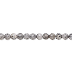 Bead, silver crazy lace agate (natural), 4mm round, B grade, Mohs hardness 6-1/2 to 7. Sold per 15-1/2&quot; to 16&quot; strand.