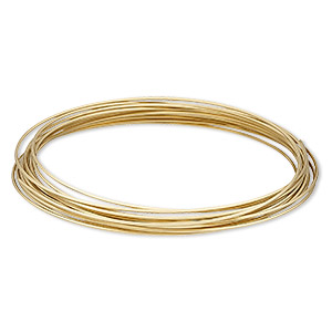 Wire, ParaWire™, brass, jeweler's bronze, round, 22 gauge. Sold
