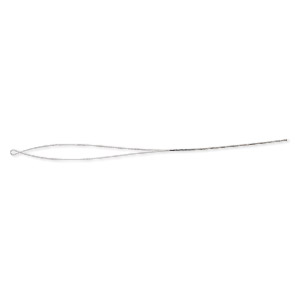 Needle, Wide-Eye Needle&#153;, flexible, stainless steel, #18 light with 0.13mm wire width, 2-1/4 inches with loop end. Sold per pkg of 2.