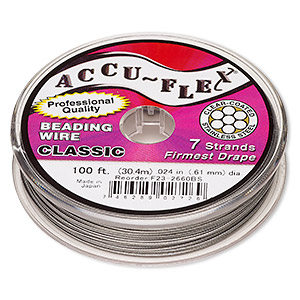 Beading Wire Stainless Steel Silver Colored