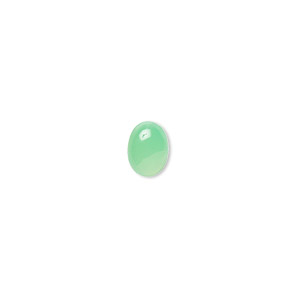 Cabochon, chrysoprase (natural), 8x6mm calibrated oval, B grade, Mohs hardness 6-1/2 to 7. Sold individually.