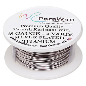 Wire, ParaWire™, titanium-finished copper, round, 18 gauge. Sold per 4-yard  spool. - Fire Mountain Gems and Beads
