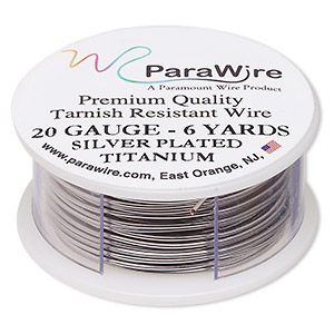 Wire, ParaWire™, titanium-finished copper, round, 20 gauge. Sold