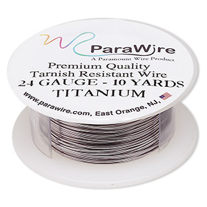 Wire, ParaWire™, titanium-finished copper, round, 18 gauge. Sold