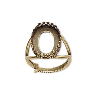 Ring Settings Brass Gold Colored