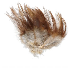 Feather, chicken (natural), 3x1 to 5x1-1/2 inch hackle. Sold per 0.05 ounce pkg, approximately 45 feathers.