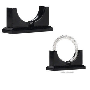 Display, bracelet, acrylic, black, 3-1/2 x 1-3/4 inches. Sold per pkg of 2.