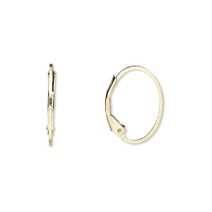 Leverback Earring Findings Gold-Filled Gold Colored