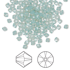 Bead, Crystal Passions&reg;, Pacific opal, 3mm bicone (5328). Sold per pkg of 144 (1 gross).
