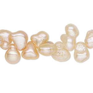 Pearl, cultured freshwater, peach, 6-7mm peanut, D grade. Sold per 16-inch strand.