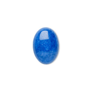 Cabochon, mountain &quot;jade&quot; (dolomite marble) (dyed), lapis blue, 18x13mm calibrated oval, B grade, Mohs hardness 3. Sold per pkg of 12.
