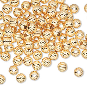 Beads Gold Plated/Finished Gold Colored