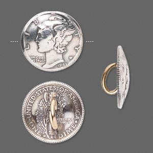 silver coin buttons