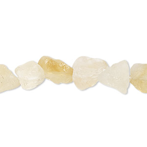 Bead, citrine (heated), small rough nugget, Mohs hardness 7. Sold per 15-inch strand.