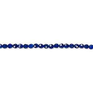 Bead, lapis lazuli (natural), 2mm faceted round, A- grade, Mohs hardness 5 to 6. Sold per 15-1/2&quot; to 16&quot; strand.