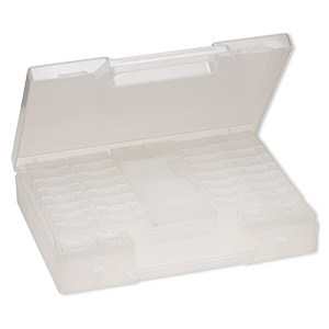 Organizer, plastic, frosted clear, 10 x 8-1/4 x 1-7/8 inches. Sold individually.
