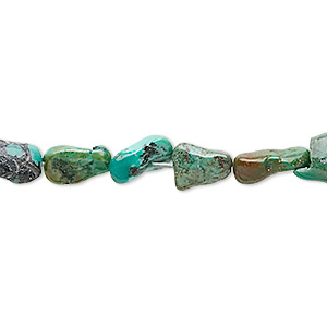 Bead, turquoise (dyed / stabilized), 7-11mm dog bone, B grade, Mohs hardness 5 to 6. Sold per 15&quot; to 16&quot; strand.