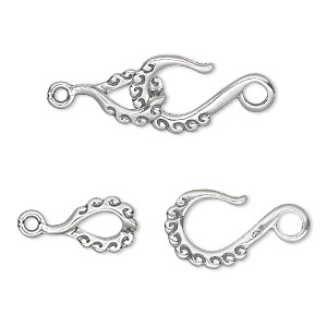 Hook and Eye Sterling Silver Silver Colored