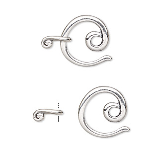 Hook and Eye Sterling Silver Silver Colored