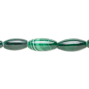 Bead, malachite (natural), 18x8mm oval, B grade, Mohs hardness 3-1/2 to 4. Sold per 8-inch strand, approximately 10 beads.