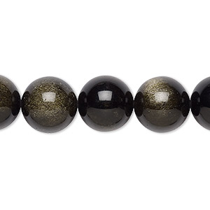 Grade A Natural Gold Obsidian Beads NOT Dyed 4mm-20mm Smooth Polished Round 15 Inch Strand OB12