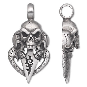 Skull and Crossbones Pewter Medallion