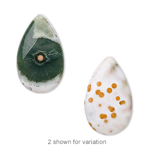 Cabochon, ocean jasper (natural), 23x14mm calibrated pear, B grade, Mohs hardness 6-1/2 to 7. Sold individually.