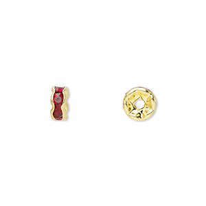 Spacer Beads Gold Plated/Finished Reds