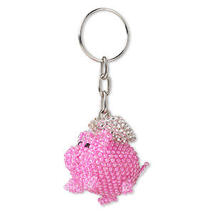 Key Ring Gifts Glass Pinks