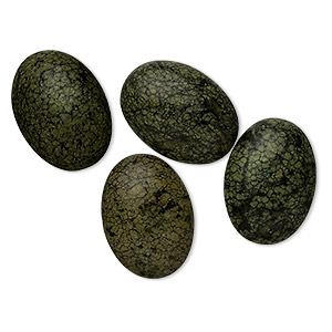 Cabochon, Russian serpentine (natural), 18x13mm calibrated oval, B grade, Mohs hardness 2-1/2 to 5. Sold per pkg of 4.