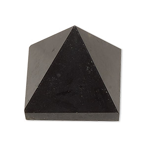 Gift, black tourmaline (natural), 25-31mm hand-cut pyramid, C grade, Mohs hardness 7 to 7-1/2. Sold individually.