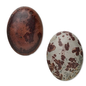 Cabochon, Crazy Horse&#153; stone (coated), 30x22mm calibrated oval, B grade, Mohs hardness 3-1/2 to 4. Sold per pkg of 2.