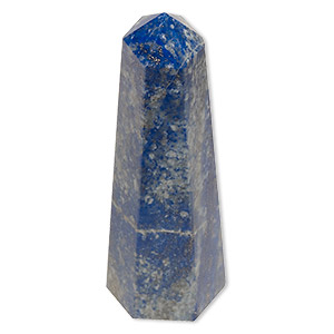 Gift, lapis lazuli  (natural), 2-1/2x3/4-inch to 3x1-inch hand-cut 6-sided point tower, C grade, Mohs hardness 5 to 6. Sold individually.