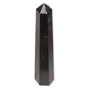 Gift, black tourmaline (natural), 3-1/2x3/4-inch to 4x1-inch hand-cut 6-sided point tower, C grade, Mohs hardness 7 to 7-1/2. Sold individually.