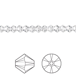 Bead, Crystal Passions&reg;, crystal clear, 4mm bicone (5328). Sold per pkg of 48.